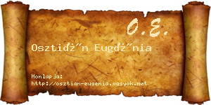Osztián Eugénia névjegykártya